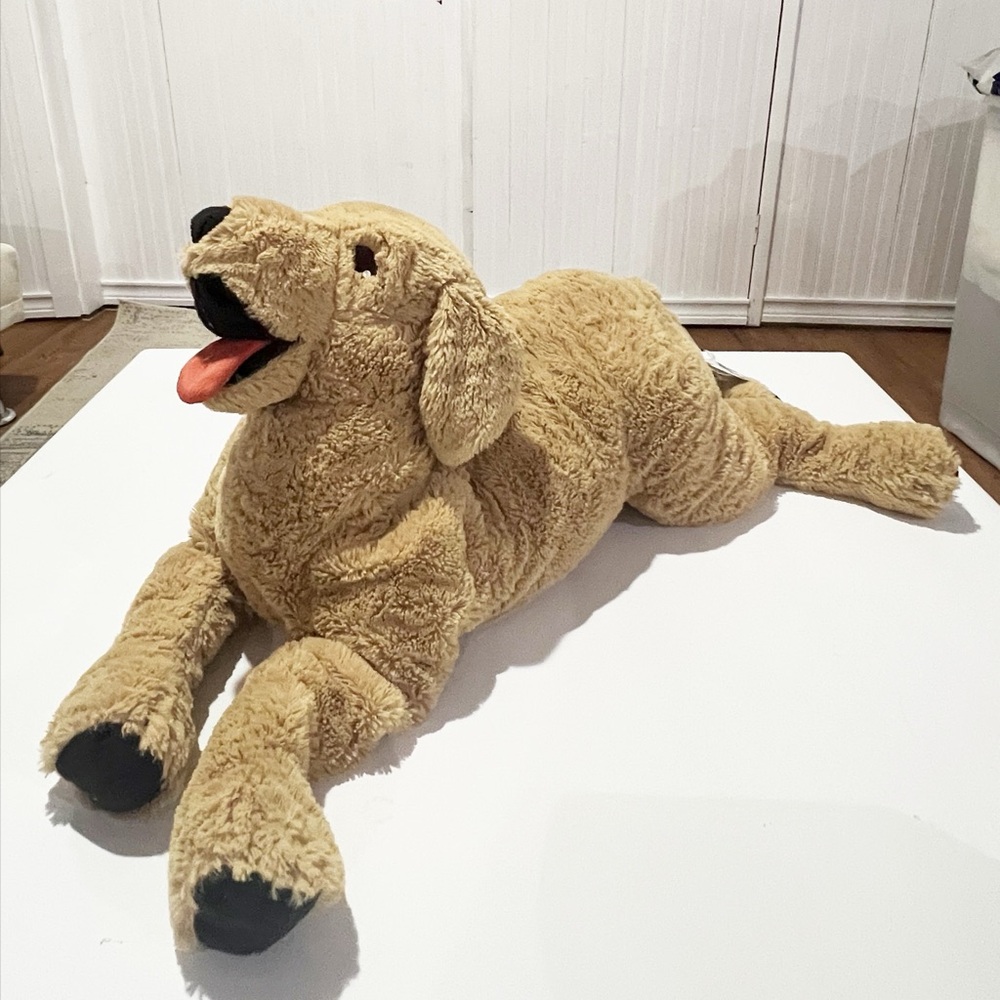 Large Plush Tan Dog Toy